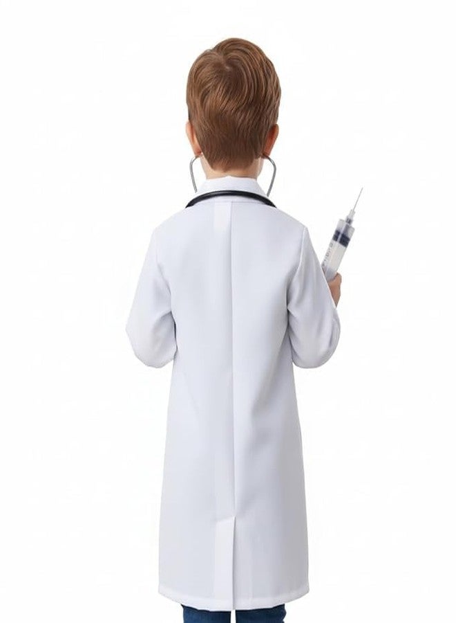 QuickBazaar Kids Doctor Dress Costume With Injection, Mask, Stethoscope | Fancy Dress Costume For Kids (DOCTOR, 3-4 Years) - Image 3